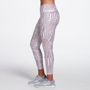 Calia Energize Multi Stripe Eggplant Printed 7/8 Leggings
